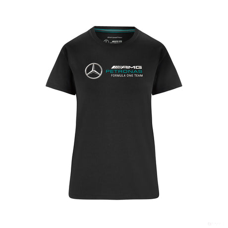 Dámské tričko Mercedes, velké logo, černé, 2022 - FansBRANDS®