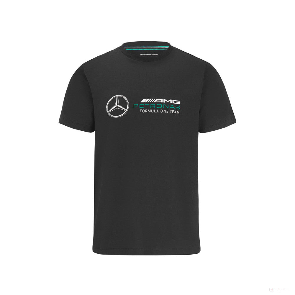 Dětské tričko Mercedes, velké logo, černé, 2022