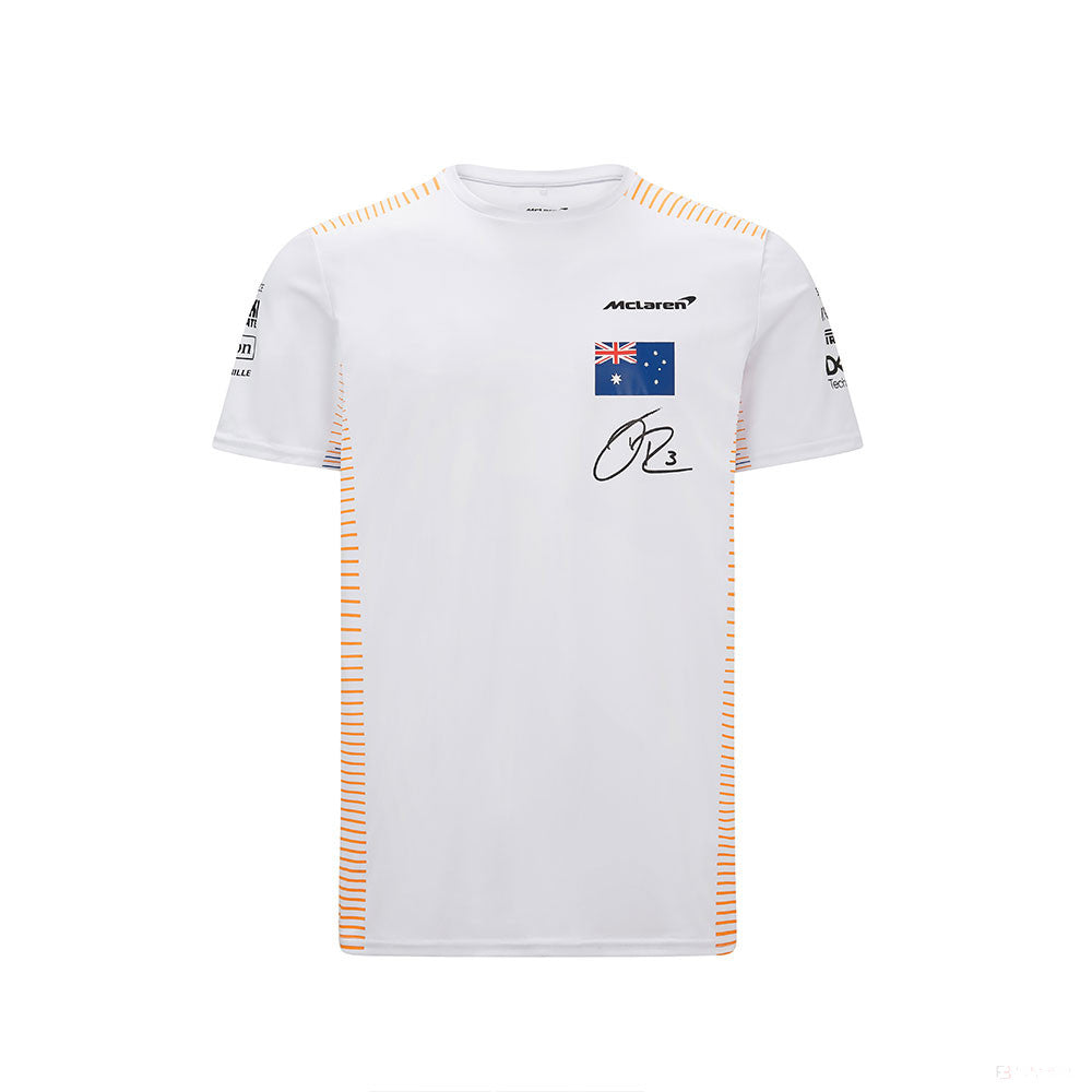 Tričko McLaren, Daniel Ricciardo, bílé, 2021 - FansBRANDS®