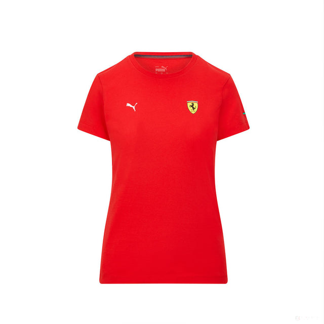 Dámské tričko Ferrari, malý štít, červené, 2021 - FansBRANDS®