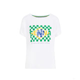 Dámské tričko Ayrton Senna, vlajka Brazílie, bílá, 2021