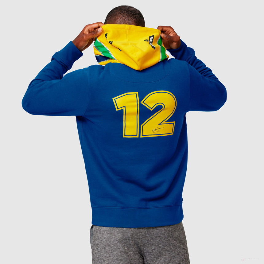 Svetr Ayrton Senna, pruhovaný pánský, modrý, 2021 - FansBRANDS®