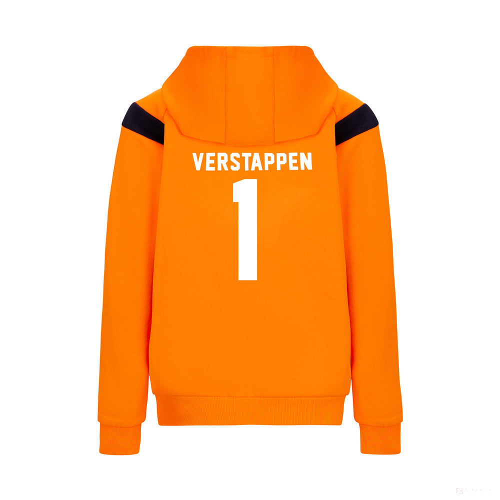 Dětský svetr Red Bull Max Verstappen, s kapucí, oranžový, 2022 - FansBRANDS®