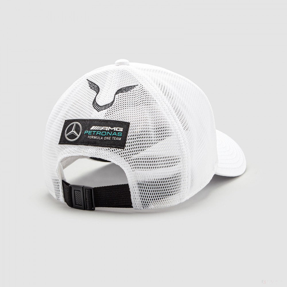 Baseballová čepice Mercedes, Lewis Hamilton Trucker, dospělý, bílá, 2022 - FansBRANDS®