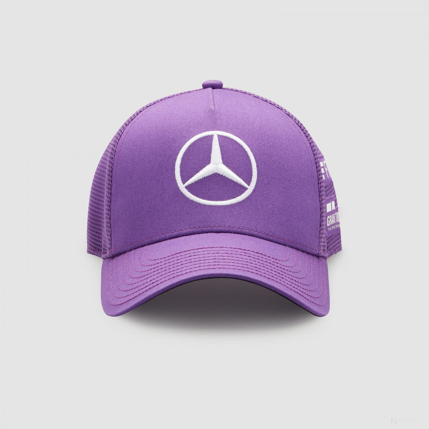 Baseballová čepice Mercedes, Lewis Hamilton Trucker, pro dospělé, fialová, 2022 - FansBRANDS®