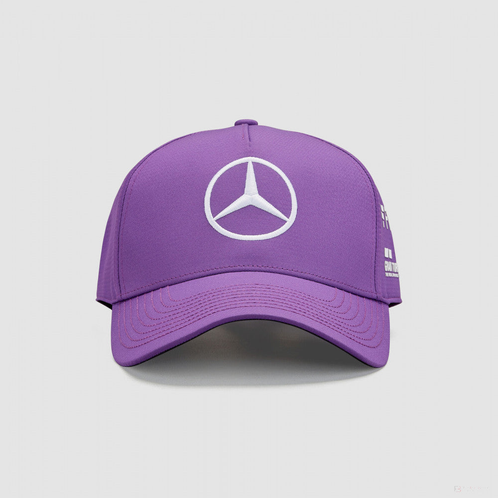 Baseballová čepice Mercedes, Lewis Hamilton, děti, fialová, 2022