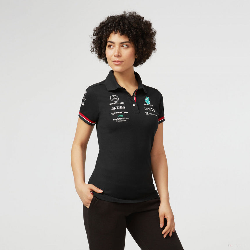 Mercedes Dámské Polo, Team, Černá, 2022 - FansBRANDS®