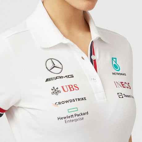 Mercedes Dámské Polo, Tým, Bílá, 2022 - FansBRANDS®