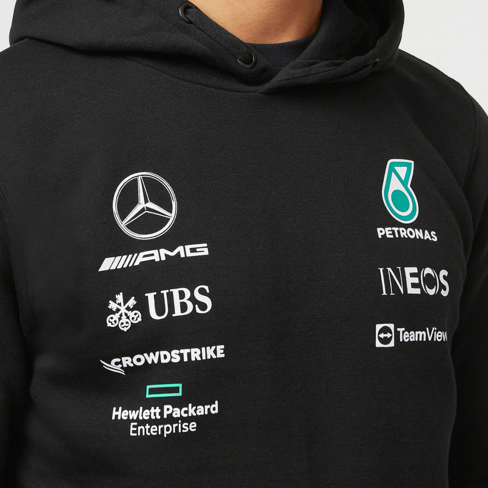 Mercedes svetr s kapucí, tým, černý, 2022 - FansBRANDS®