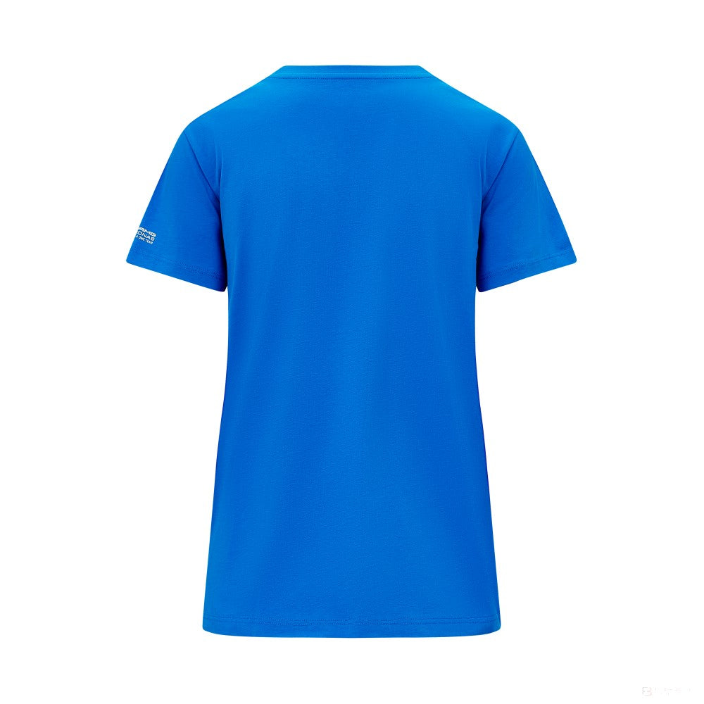 Dámské tričko s logem Mercedes George Russell, modré - FansBRANDS®