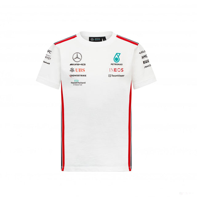 Tričko Mercedes Team Driver, dětské, bílé, 2023 - FansBRANDS®