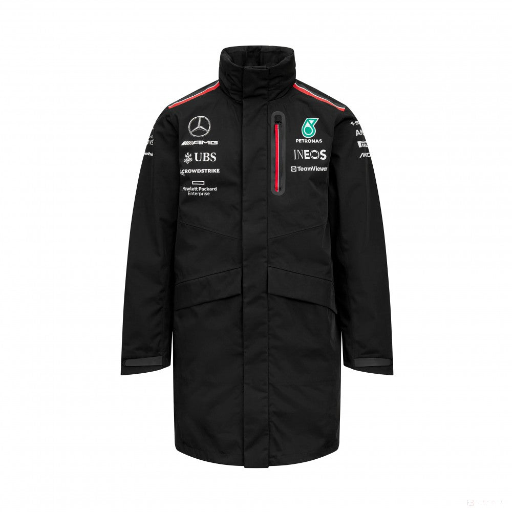 Mercedes Team, pánská pláštěnka, černá, 2023