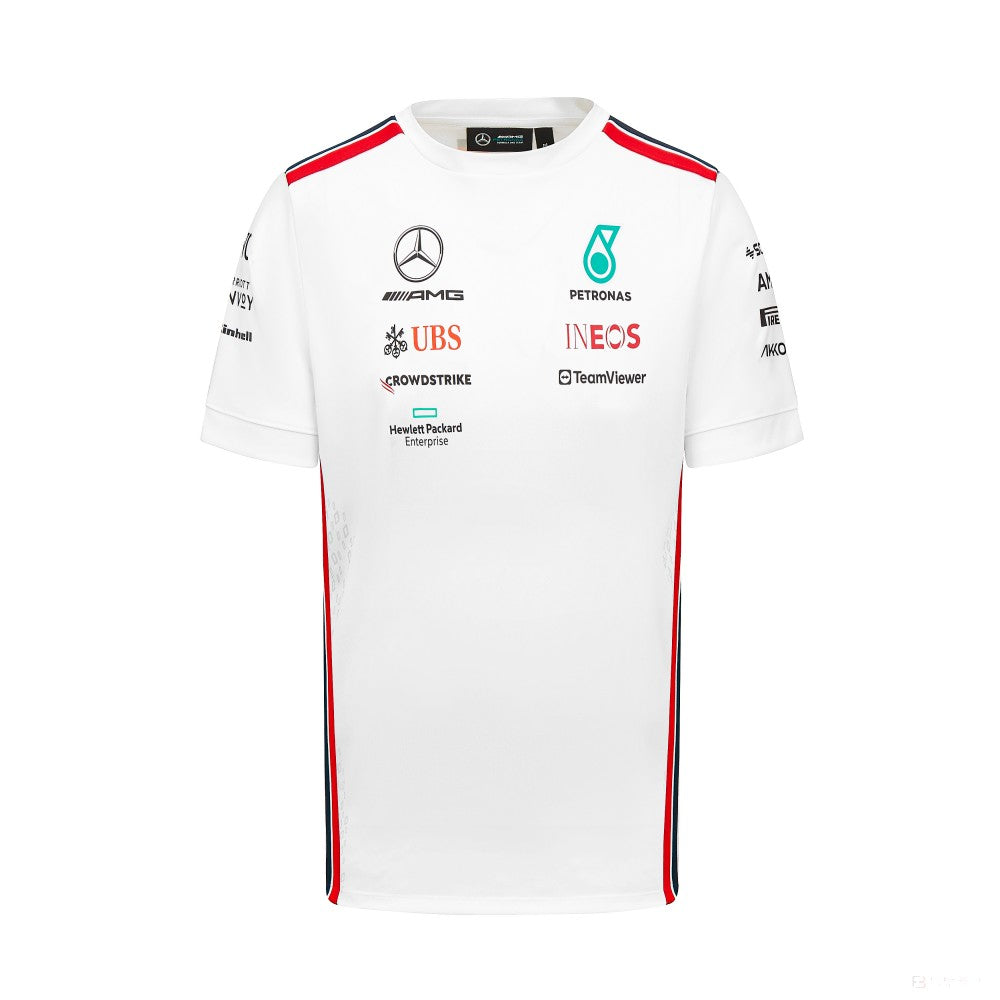 Mercedes Team, pánské tričko Driver, bílé, 2023
