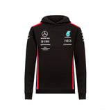 Dětská mikina s kapucí Mercedes Team, černá, 2023 - FansBRANDS®