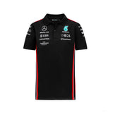 Mercedes Team, Dětské tričko s límečkem, černá, 2023 - FansBRANDS®