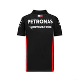 Mercedes Team, Dětské tričko s límečkem, černá, 2023