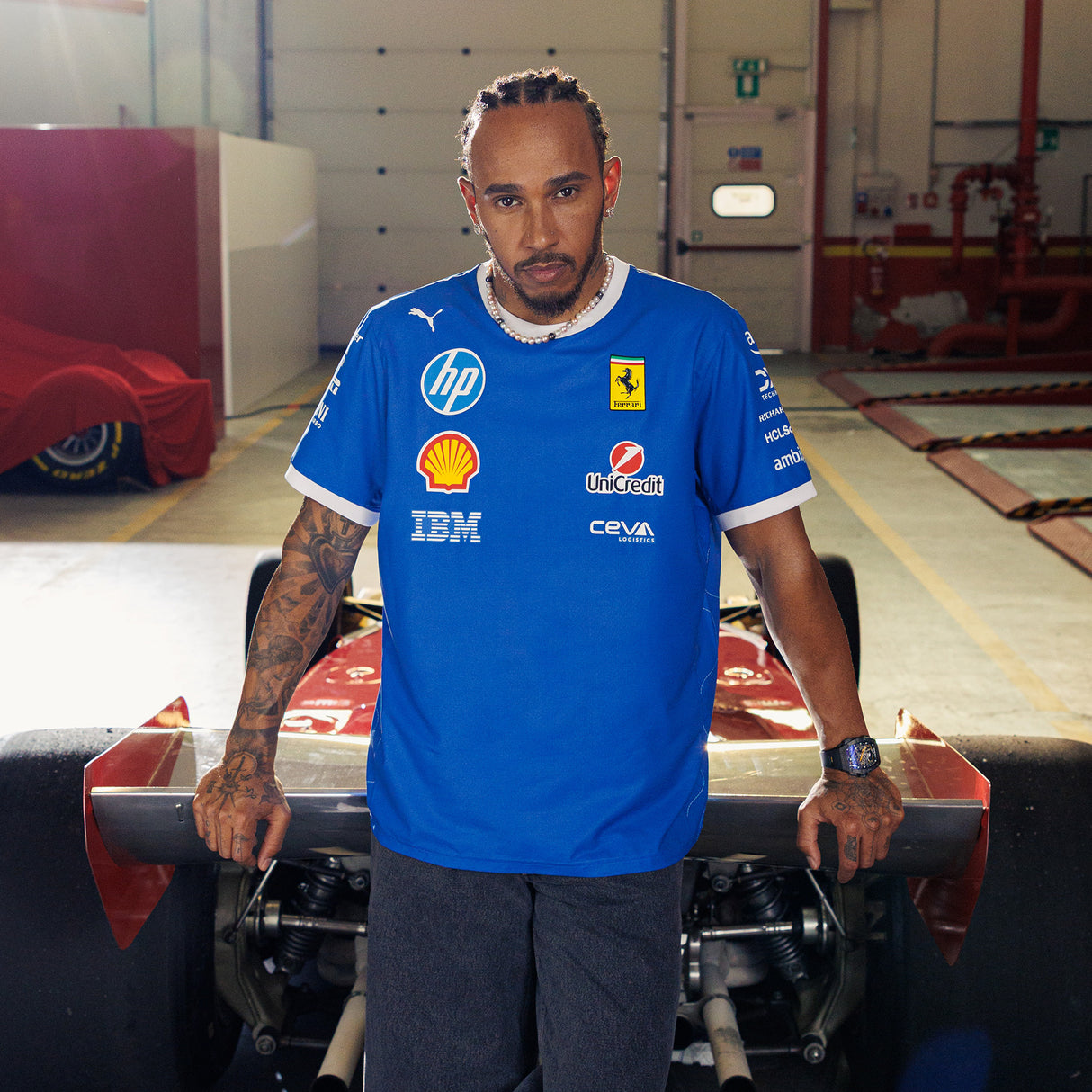 Ferrari Týmové Tričko, Puma, speciální edice Monza, modré 🔥