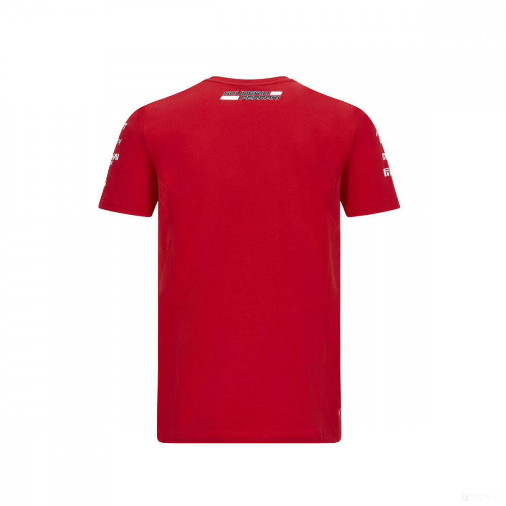Ferrari tričko, Puma Sebastian Vettel s kulatým výstřihem, červené, 2020 - FansBRANDS®
