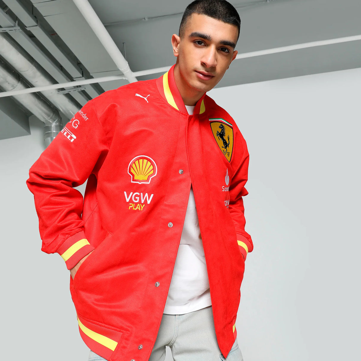 Ferrari bunda, Puma, týmové, Varsity, červená, 2024