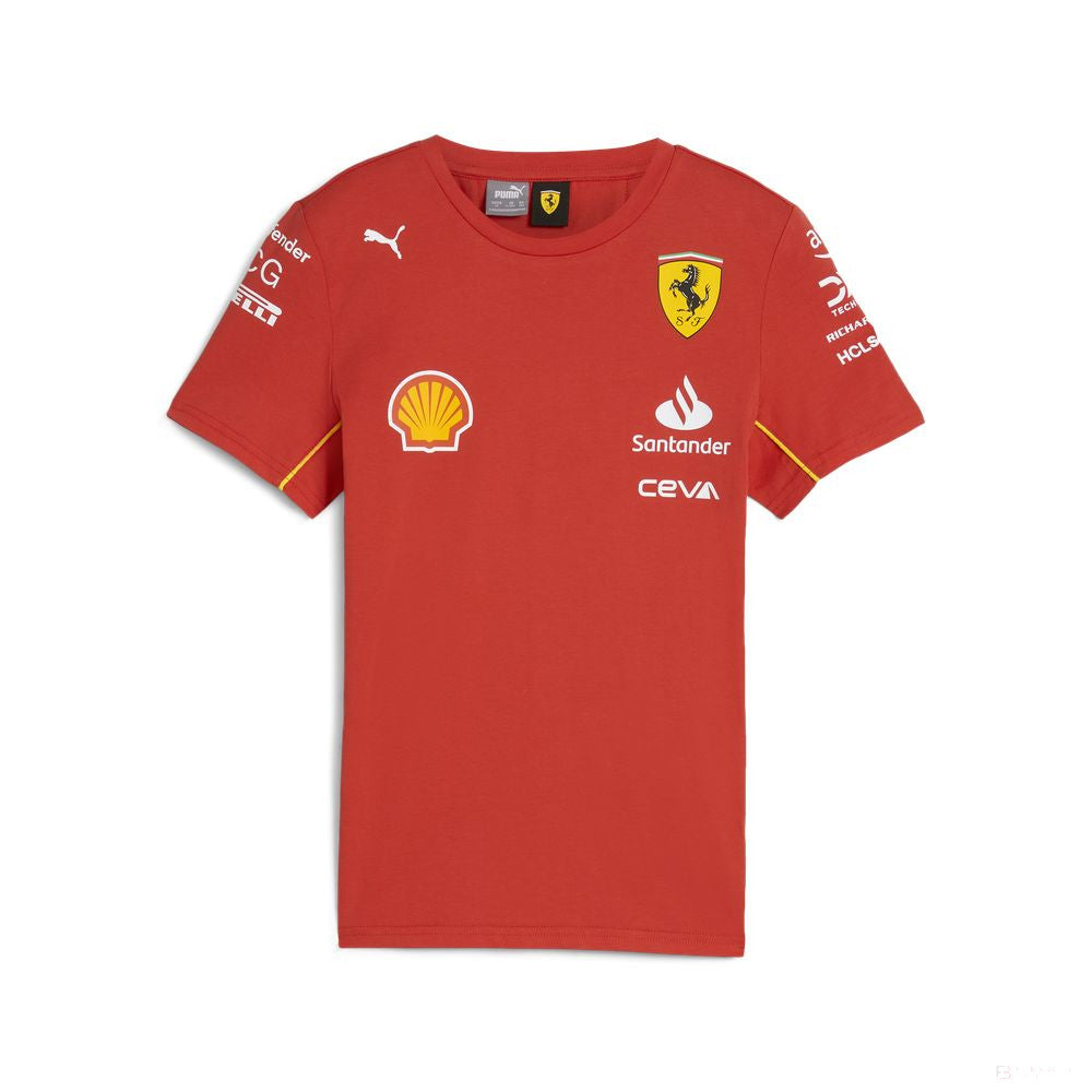 Ferrari tričko, Puma, týmové, dětské, červená, 2024