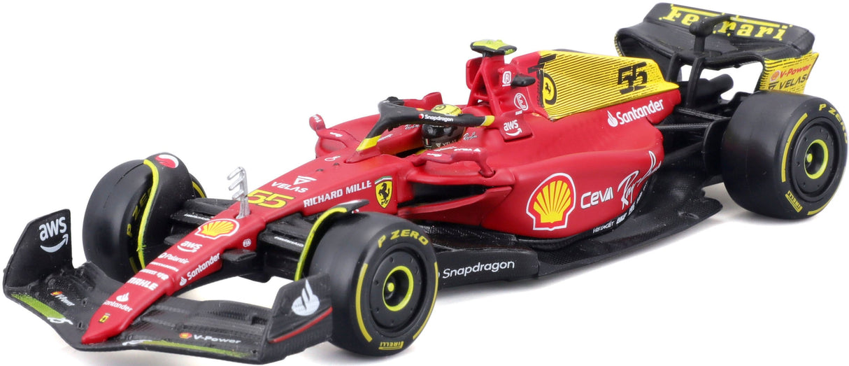 Model vozu Ferrari, F1-75, GP Itálie, bburago, 1:24, Carlos Sainz #55, 2022