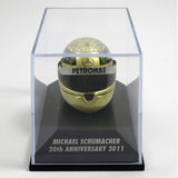 Mini přilba Michael Schumacher, 20. výročí, měřítko 1:8, žlutá, 2015 - FansBRANDS®