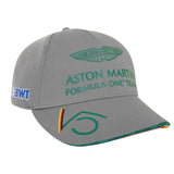Baseballová čepice Aston Martin Sebastian Vettell, pro dospělé, šedá, 2022 - FansBRANDS®