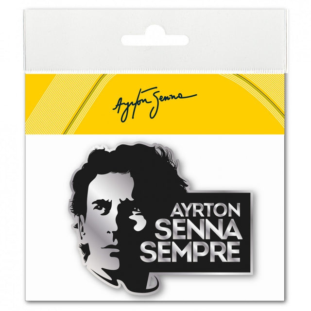 Nálepka Ayrton Senna, Sempre 3D, černá, 2015 - FansBRANDS®