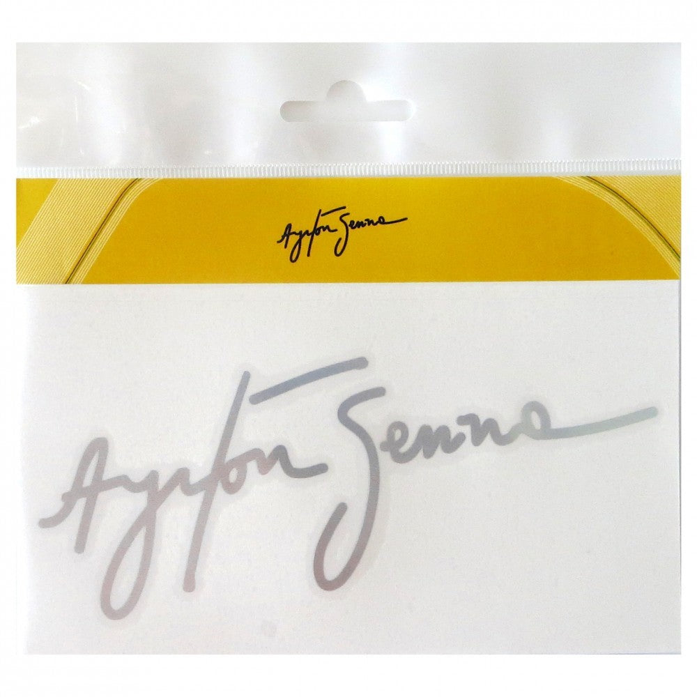 Nálepka Ayrton Senna, podpis, stříbro, 2015