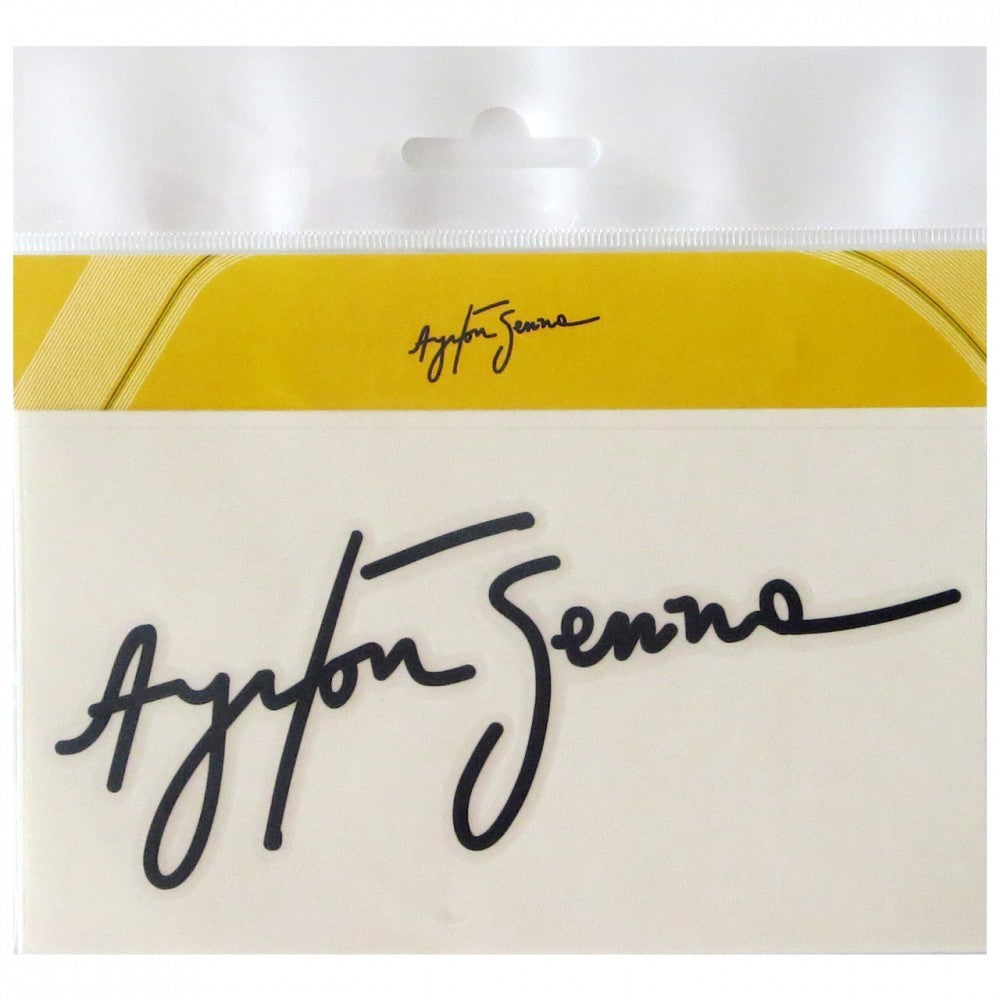 Nálepka Ayrton Senna, podpis, černá, 2015