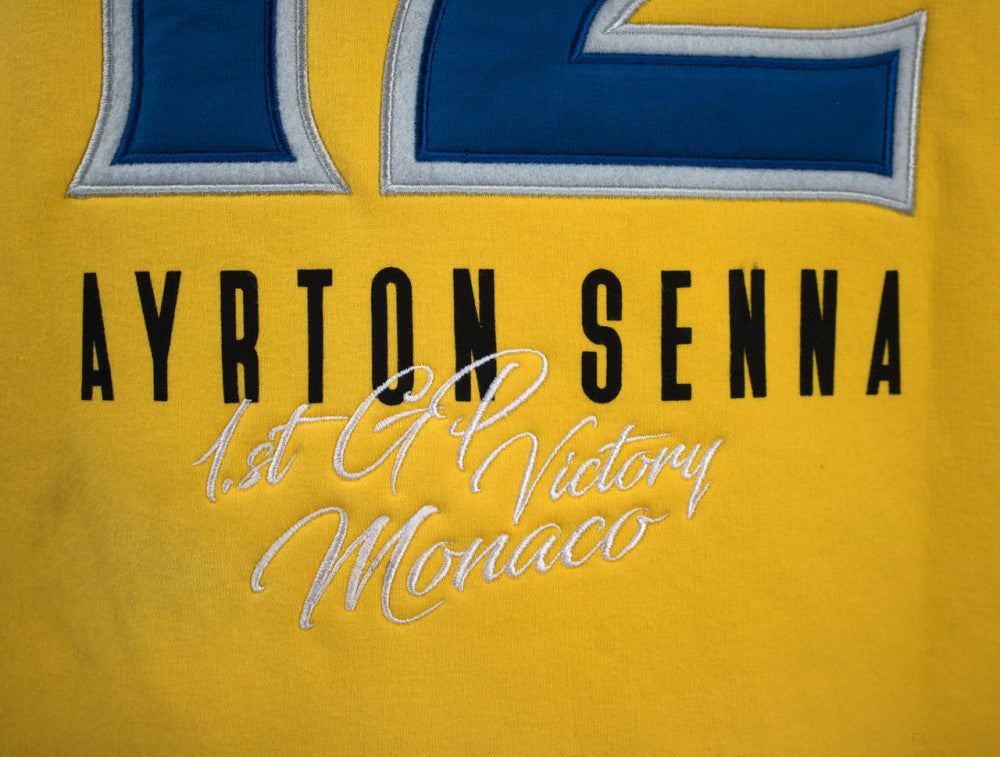 Svetr Ayrton Senna, Monako 1. vítězství 1987, žlutý, 2020
