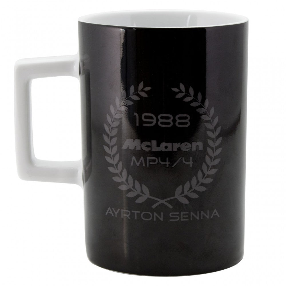 Hrnek Ayrton Senna, mistr světa, 300 ml, černý, 2017 - FansBRANDS®