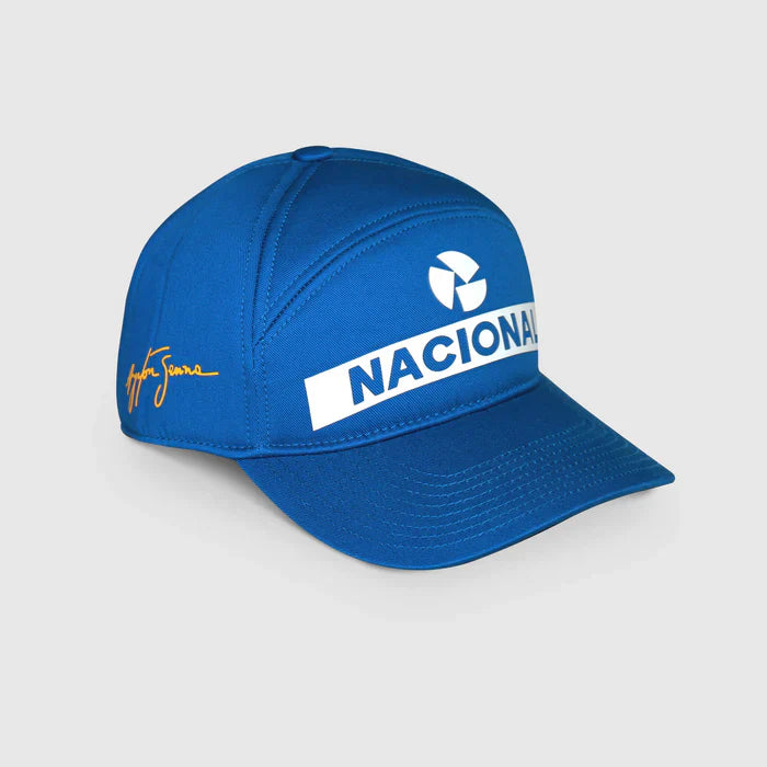 kšiltovka Ayrton Senna, Nacional, retro, vypraná, modrá