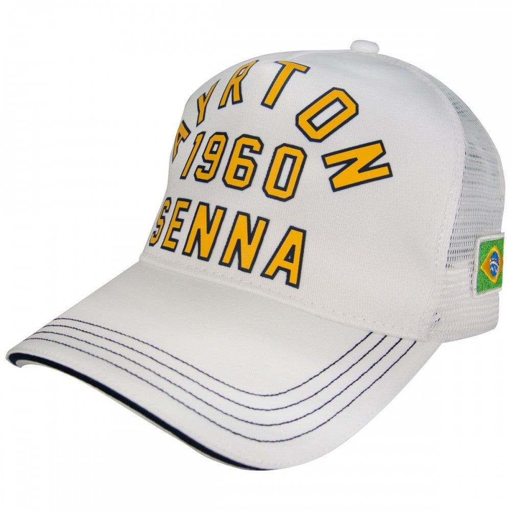 Baseballová čepice Ayrton Senna, pro dospělé, bílá, 2015
