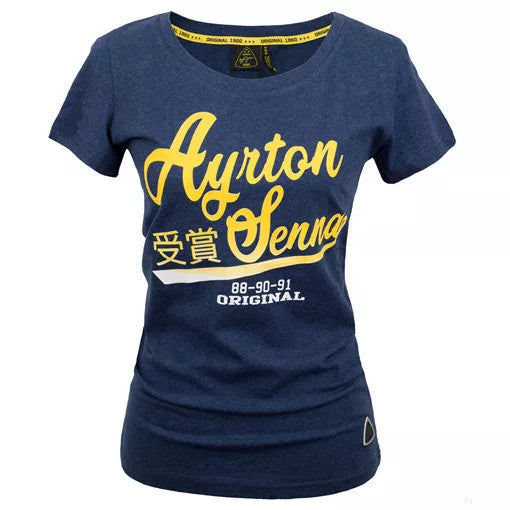 Dámské tričko Ayrton Senna, Vintage, Modré, 2020 - FansBRANDS®