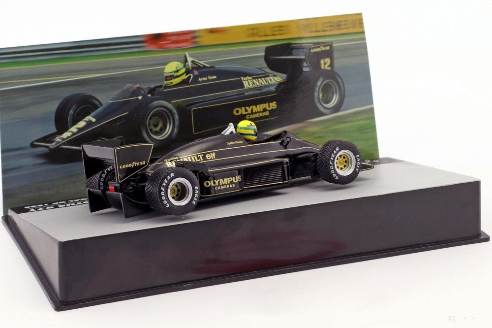 Ayrton Senna Model auta, Lotus 97T Portugal GP 1985, měřítko 1:43, černá, 2019