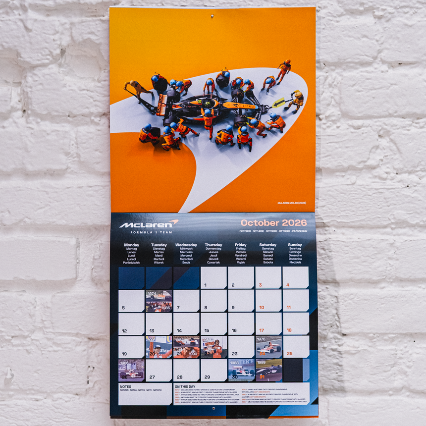 Tým McLaren Formule 1 - Oficiální kalendář - 2026
