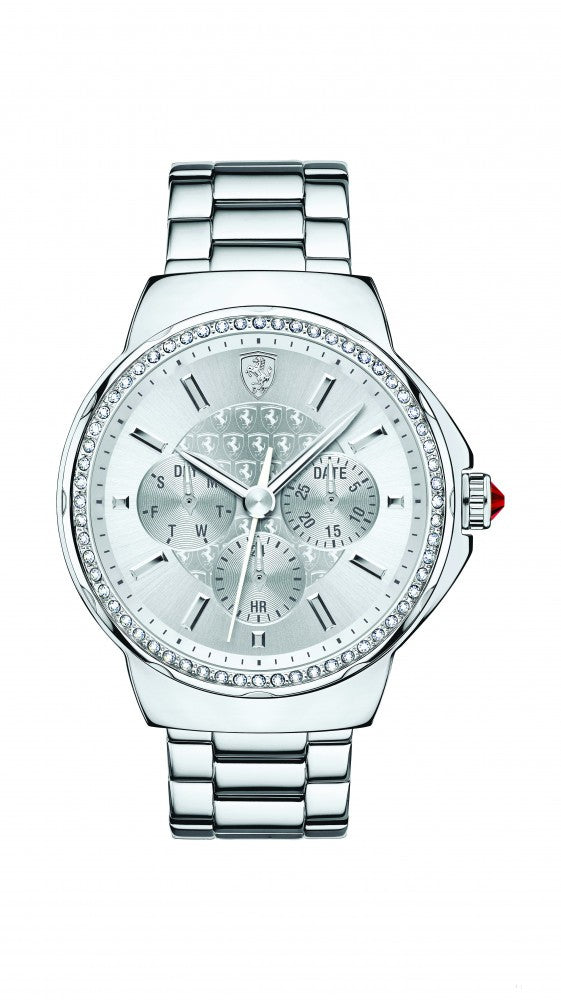 Dámské hodinky Ferrari, Donna Scudetto, stříbrné, 2019