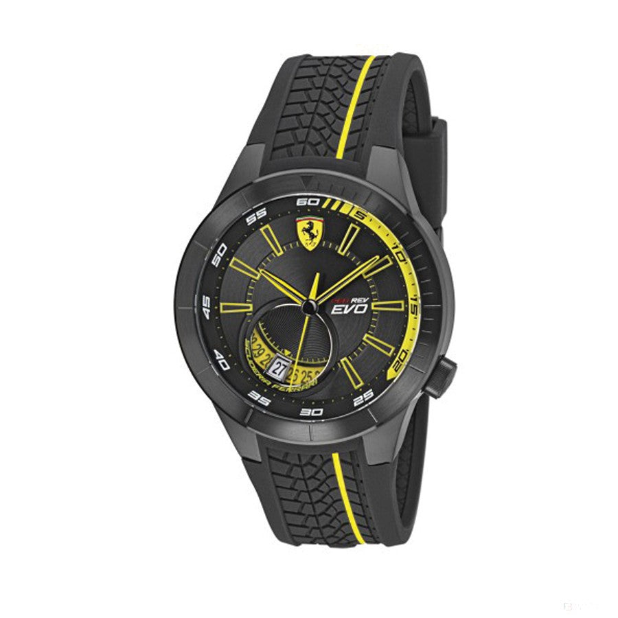 Ferrari Watch, Redrev EVO Quartz Mens, Black-Yellow, 2019 - FansBRANDS®