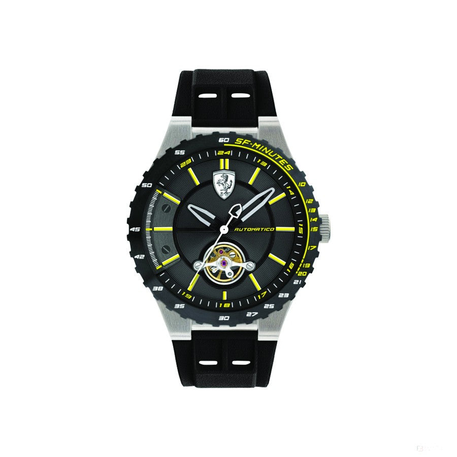 Ferrari Watch, Special EVO Automatic Mens, Black-Yellow, 2019