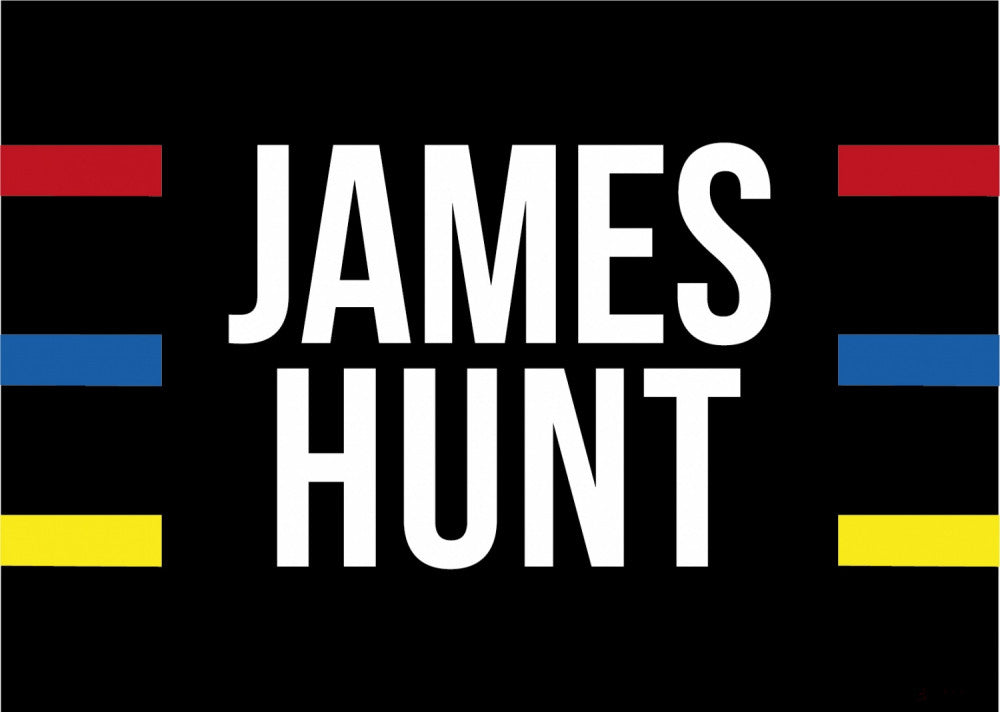 Vlajka Jamese Hunta, 140x100 cm, černá, 2020