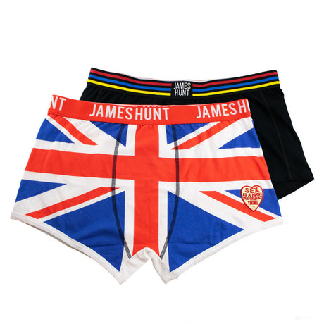 Spodní prádlo James Hunt, helma + boxerky Union Jack – Double Pack, modrá, 2021