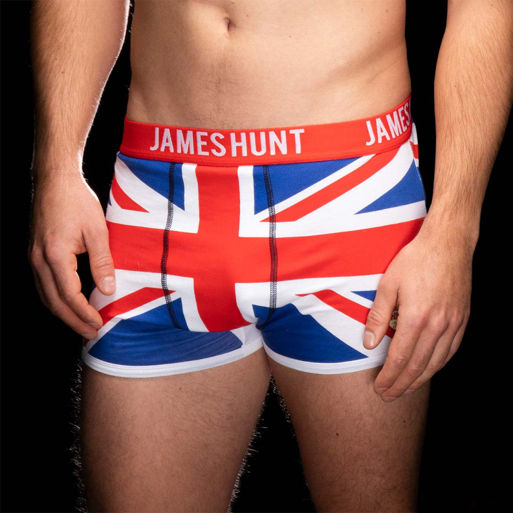 Spodní prádlo James Hunt, boxerky Union Jack – Double Pack, modrá, 2021 - FansBRANDS®