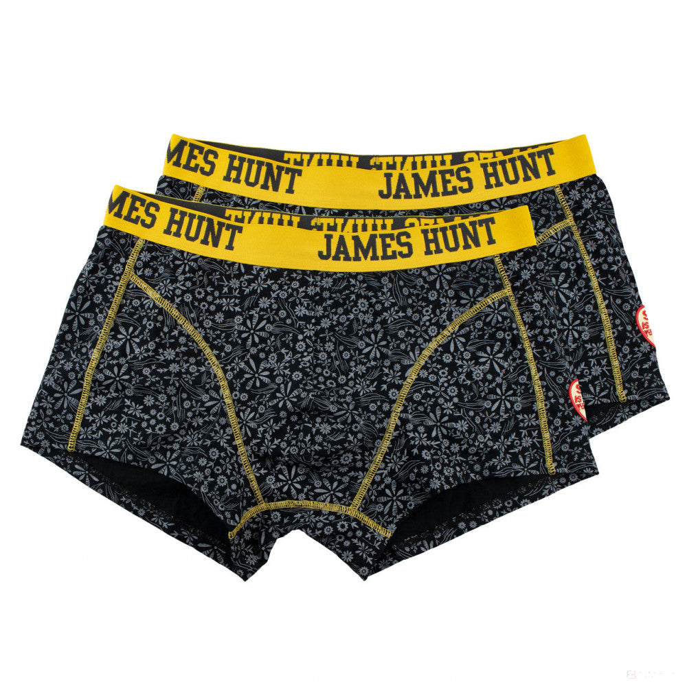 Spodní prádlo James Hunt, Boxerky ze sedmdesátých let – Double Pack, Černá, 2021 - FansBRANDS®
