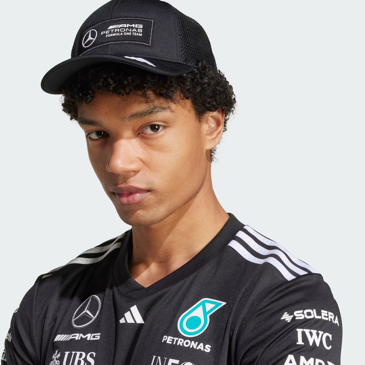 Mercedes nákladní čepice, velké logo, bílá/černá 🔥