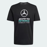Mercedes póló, Dna, grafické, adidas, černé, 2026