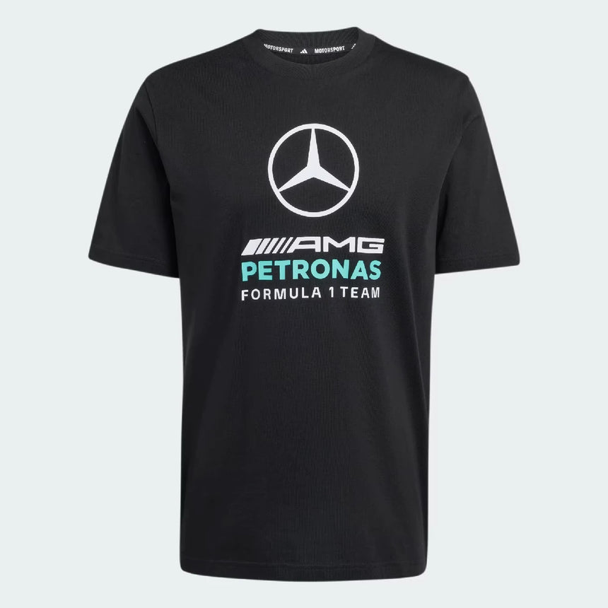 Mercedes póló, Dna, grafické, adidas, černé, 2026