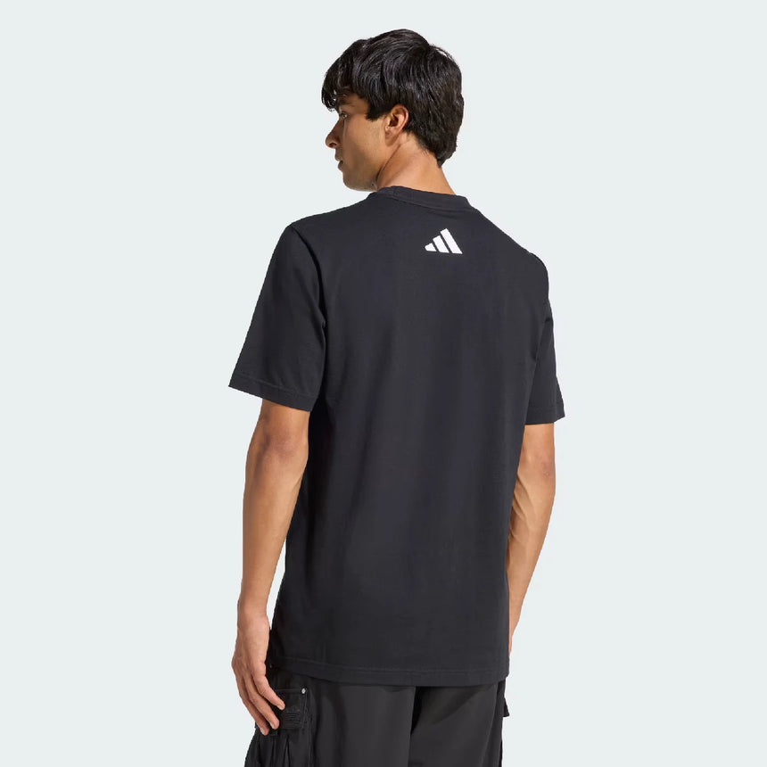 Mercedes póló, Dna, grafické, adidas, černé, 2026