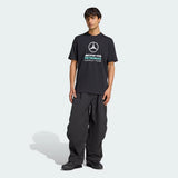 Mercedes póló, Dna, grafické, adidas, černé, 2026