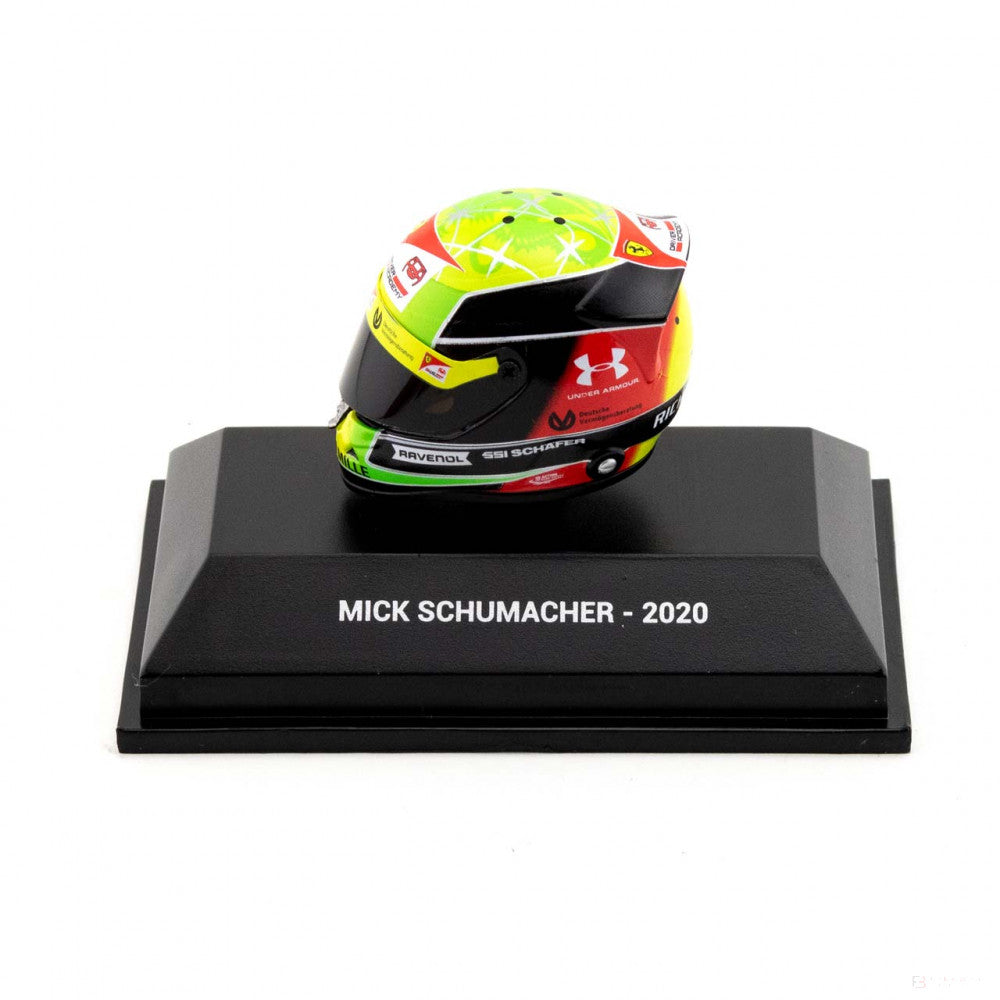 Mini přilba Mick Schumacher v měřítku 1:8, zelená, 2020
